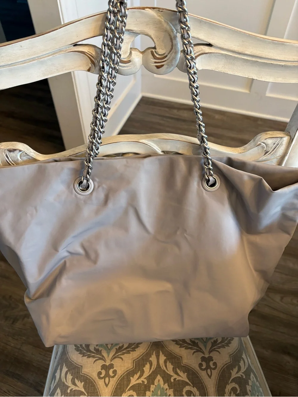 Tory Burch grey Nylon Chain-Handle Tote - Picture 2 of 6